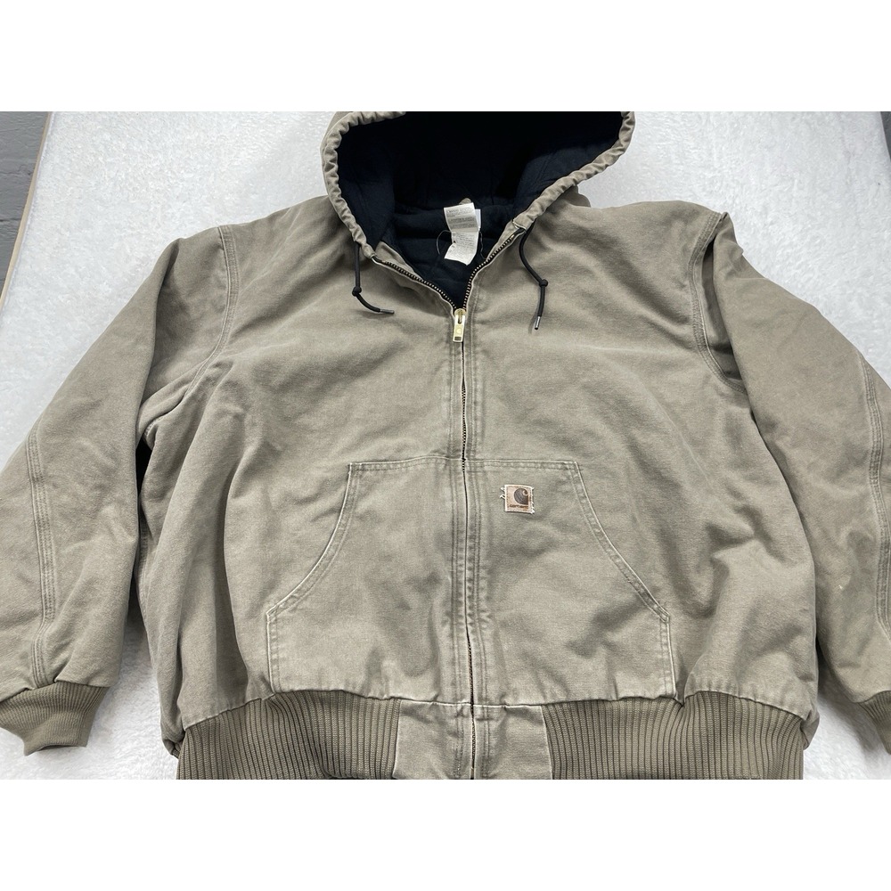 Vintage Carhartt Jacket Adult 4XL Canvas Heavy Workwear Coat Hood Chore Mens